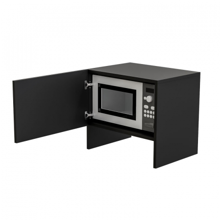 Masca Cuptor cu Microunde Lucmi, Pal Negru Mat 18mm, cant ABS, 1 ușă,  54 (L) x 40(a) x 50(h)cm [5]