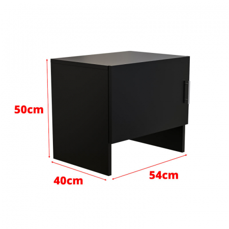 Masca Cuptor cu Microunde Lucmi, Pal Negru Mat 18mm, cant ABS, 1 ușă,  54 (L) x 40(a) x 50(h)cm [6]