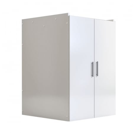 Masca masina de spalat cu uscator deasupra, Lucmi,  pal 18mm, 2 uși, alb, 70.6 x 65 x 102.3cm [1]