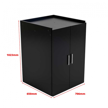 Masca masina de spalat cu uscator deasupra, Lucmi,  pal 18mm, 2 usi, Negru, 70.6 x 65 x 102.3cm [7]