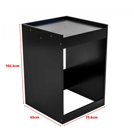 Masca masina de spalat cu uscator deasupra, Lucmi,  pal 18mm, fara usa, negru, 70.6 x 65 x 102.3cm [5]