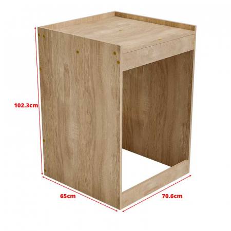 Masca masina de spalat cu uscator deasupra, Lucmi,  pal 18mm, fara usa, Stejar Natur, 70.6 x 65 x 102.3cm [4]