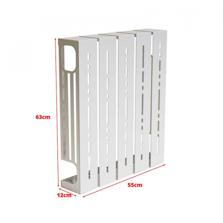 Masca modulara pentru calorifer Lucmi,  Tabla OL 2mm vopsita in camp electrostatic ALB MAT, 55 x 12 x63(h)cm [1]