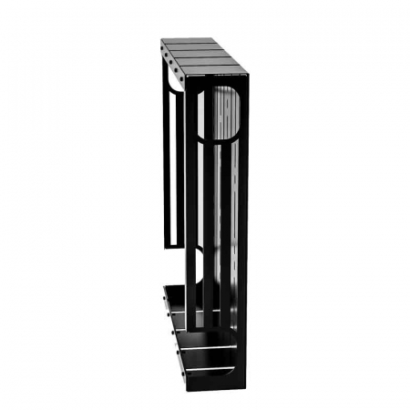 Masca modulara pentru calorifer Lucmi,  Tabla OL 2mm vopsita in camp electrostatic negru MAT, 55 x 12 x63(h)cm [2]