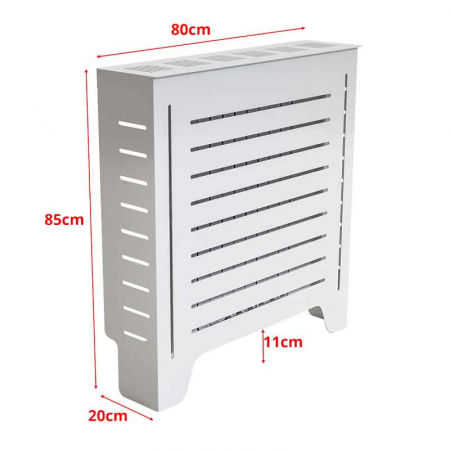 Masca pentru calorifer Lucmi,  Tabla OL 2mm vopsita in camp electrostatic alb MAT, 80 x 20 x 85(h)cm [3]
