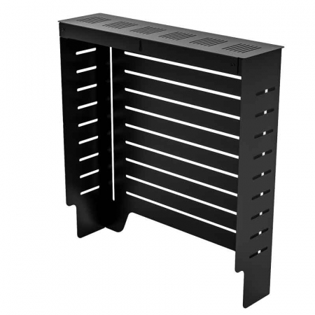 Masca pentru calorifer Lucmi,  Tabla OL 2mm vopsita in camp electrostatic negru MAT, 80 x 20 x 85(h)cm [3]