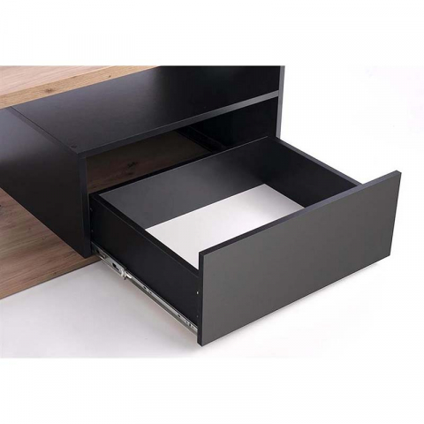 Masuta cafea cu un sertar Pantera stejar wotan/negru, 110x60x50 cm [7]