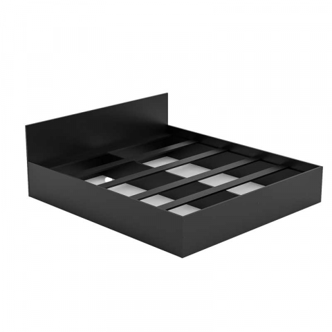 Pat LUCMI 160 x 200, PAL MELAMINAT EGGER NEGRU, SUPORT PENTRU SALTEA INCLUS