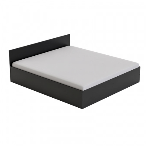 Pat LUCMI 160 x 200, PAL MELAMINAT EGGER NEGRU, SUPORT PENTRU SALTEA INCLUS [7]