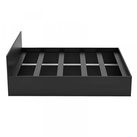 Pat LUCMI 160 x 200, PAL MELAMINAT EGGER NEGRU, SUPORT PENTRU SALTEA INCLUS [1]