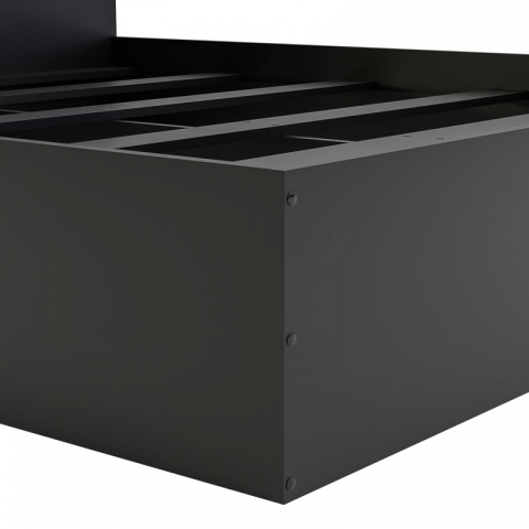 Pat LUCMI 160 x 200, PAL MELAMINAT EGGER NEGRU, SUPORT PENTRU SALTEA INCLUS [5]