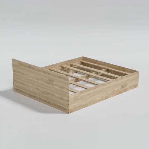 Pat LUCMI 160 x 200 , PAL MELAMINAT EGGER STEJAR, SUPORT SALTEA INCULS [3]