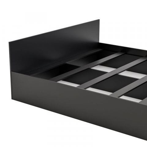 Pat LUCMI 180 x 200, PAL MELAMINAT EGGER NEGRU, SUPORT PENTRU SALTEA INCLUS [4]