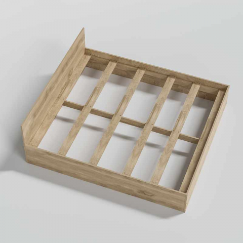 Pat LUCMI 180 x 200 , PAL 18mm Melaminat EGGER STEJAR, Suport pentru saltea inclus [5]