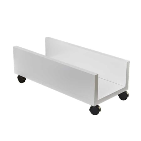 Suport Mobil pentru unitate calculator, Lucmi, Pal 18mm, Alb Mat, Cant ABS 2mm, 4 roti cu frana, 25 x 45 x 15(h)cm [3]