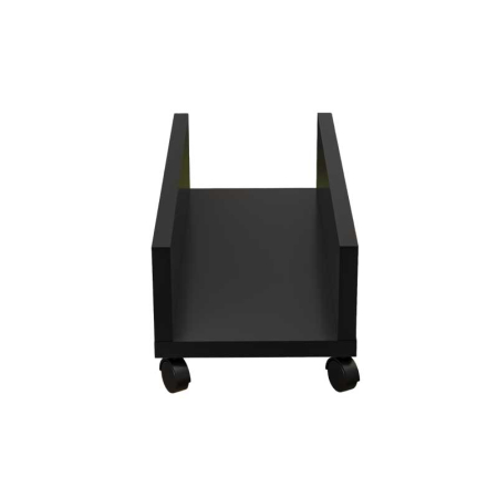 Suport Mobil pentru unitate calculator, Lucmi, Pal 18mm, Negru Mat, Cant ABS 2mm, 4 roti cu frana, 25 x 45 x 15(h)cm [3]