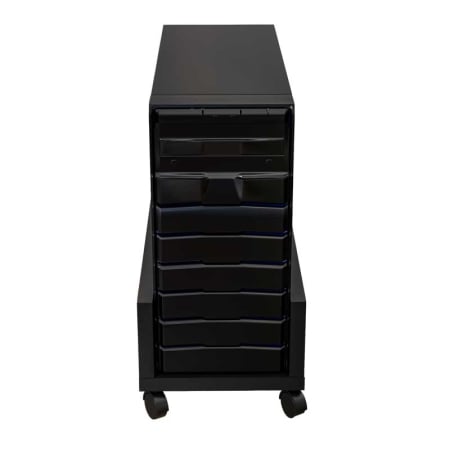 Suport Mobil pentru unitate calculator, Lucmi, Pal 18mm, Negru Mat, Cant ABS 2mm, 4 roti cu frana, 25 x 45 x 15(h)cm [4]