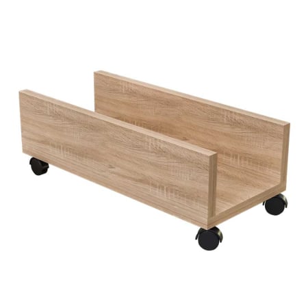 Suport Mobil pentru unitate calculator, Lucmi, Pal 18mm, Stejar Natur, Cant ABS 2mm, 4 roti cu frana, 25 x 45 x 15(h)cm [3]