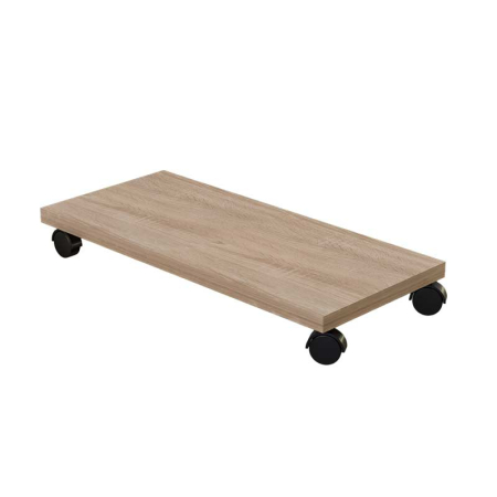 Suport Mobil pentru unitate calculator, Lucmi, Pal 18mm, Stejar Natur, Cant ABS 2mm, 4 roti cu frana, 25 x 45 x 5.3(h)cm [2]