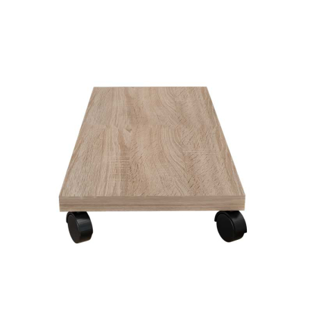 Suport Mobil pentru unitate calculator, Lucmi, Pal 18mm, Stejar Natur, Cant ABS 2mm, 4 roti cu frana, 25 x 45 x 5.3(h)cm [3]