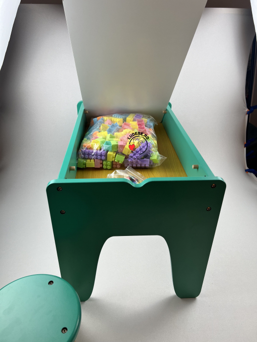 Set mobilier din lemn masuta si scaunel, camera de joaca [5]