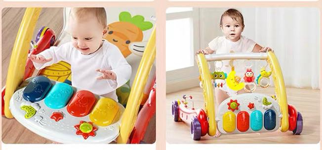 Antemergator interactiv si salteluta cu pian Multistage Walker 2 in 1 [2]