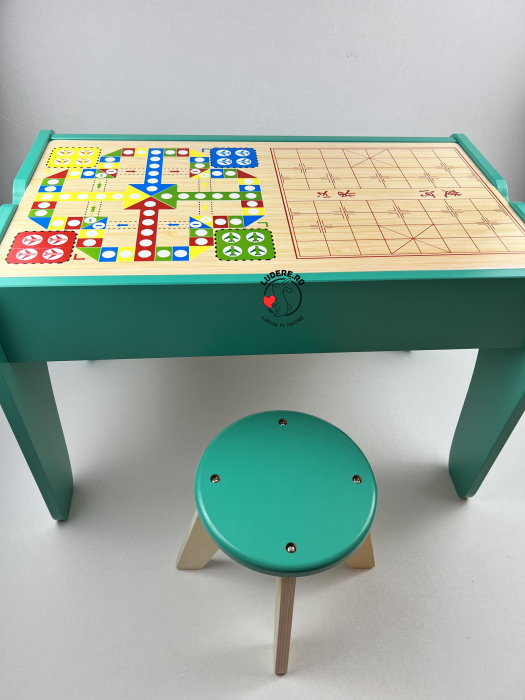 Set mobilier din lemn masuta si scaunel, camera de joaca [3]
