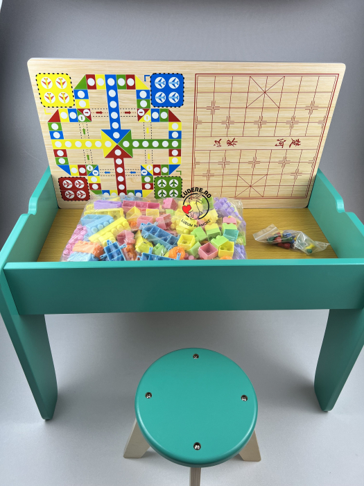 Set mobilier din lemn masuta si scaunel, camera de joaca [2]