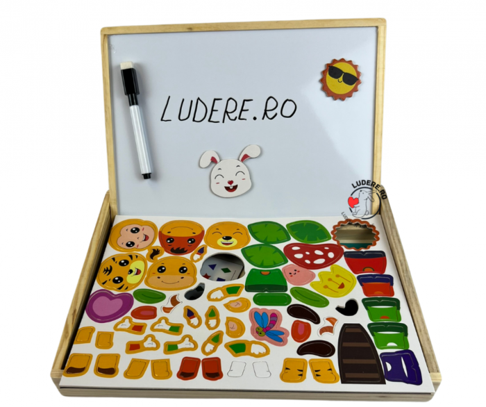 Tabla Magnetică Educativă 2 in 1: Invățăm să Gândim Logic & Desenăm [2]