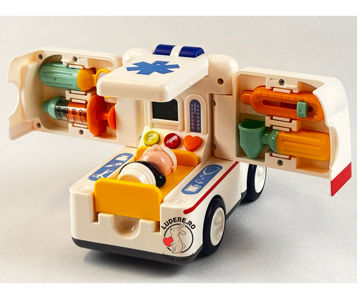Ambulanta HOLA cu sunete lumini si personaje [4]