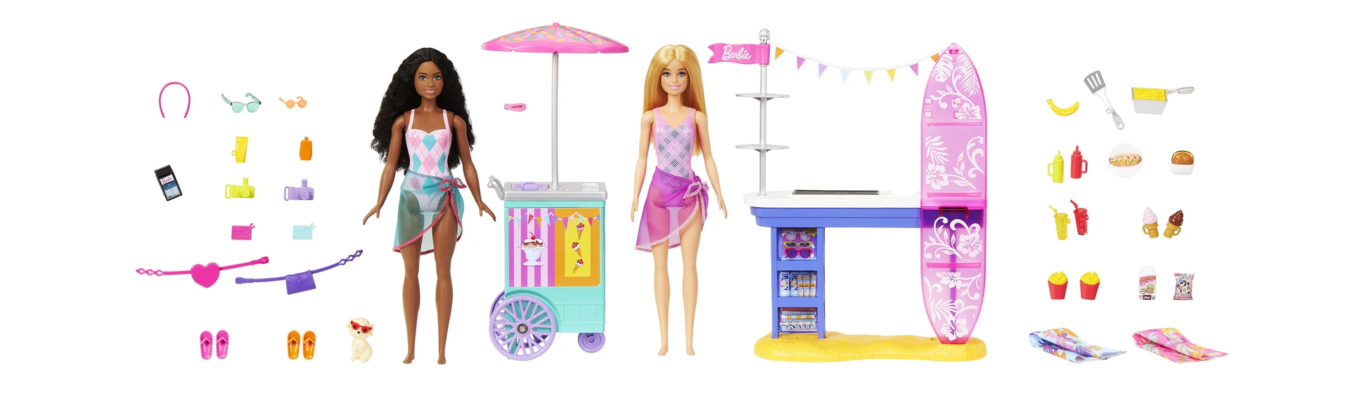 Barbie pe faleza set 2 papusi Brooklin si Malibu pe plaja plus sccesorii 30 piese [2]