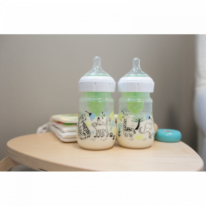 BIBERON ANTI-COLICI CU GAT LARG PP,150 ML. "OPTIONS PLUS" DESIGN BAIETI (BPA FREE) (2 PACK) [3]