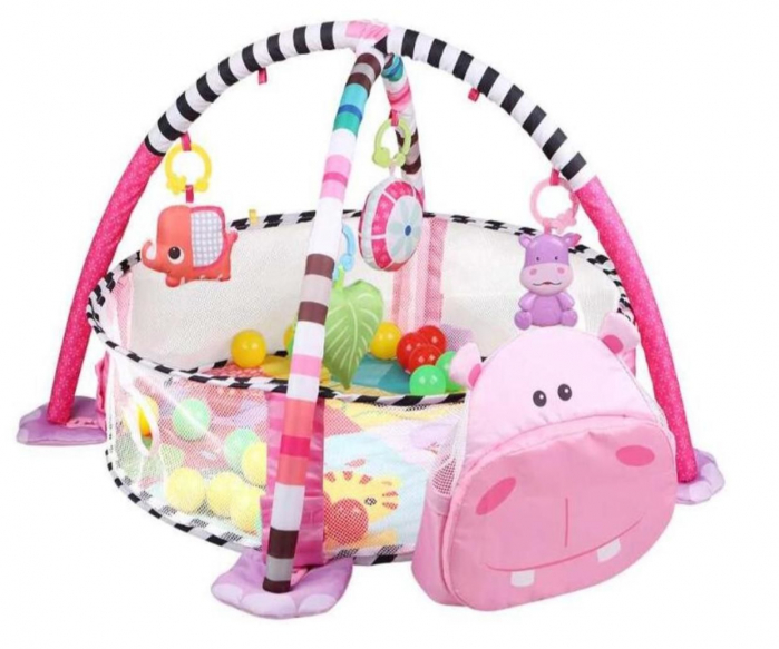 Centru de activitati bebelusi si tarc cu bile, 3 in 1, set 30 de bile colorate inclus [5]