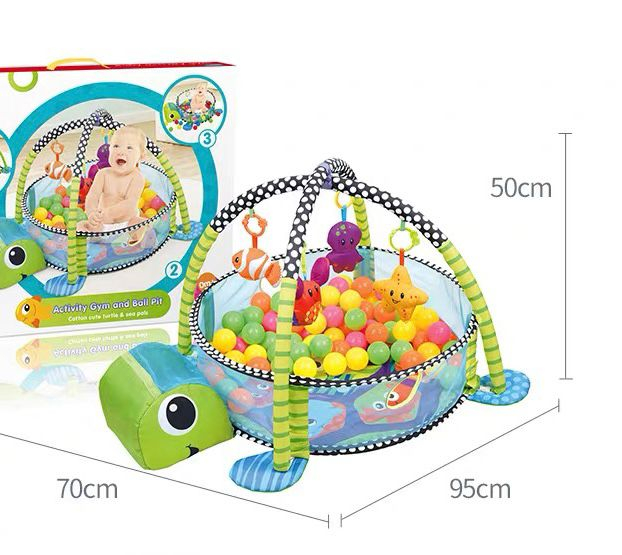 Centru de activitati bebelusi si tarc cu bile, 3 in 1, set 30 de bile colorate inclus [6]
