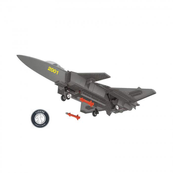 Macheta Avion Vanatoare Multirol  STEALTH J20 set 290 piese [3]