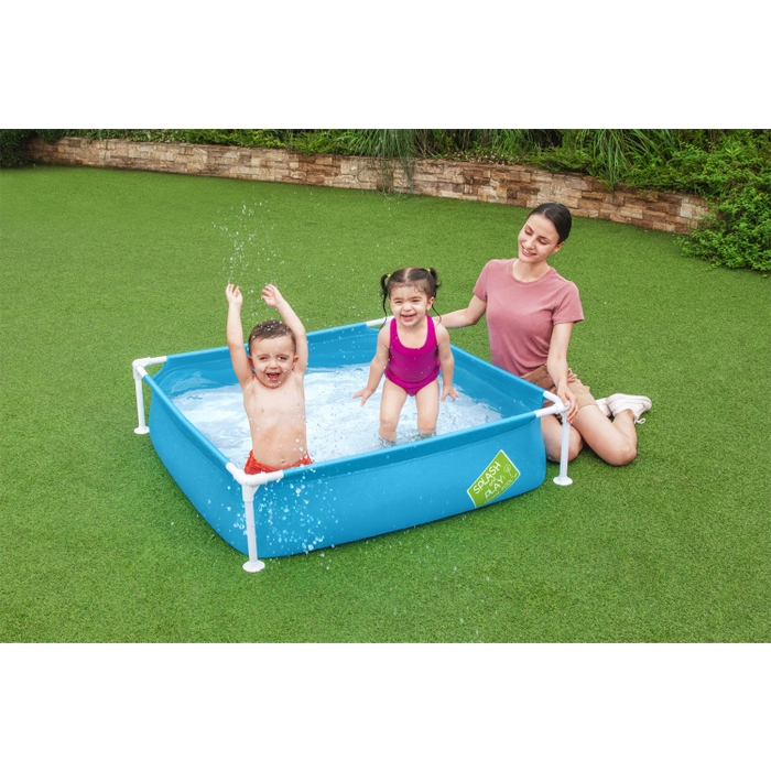 Piscina copii, cu cadru metalic, Bestway , patrata, 122 x 122 x 30.5 cm [4]
