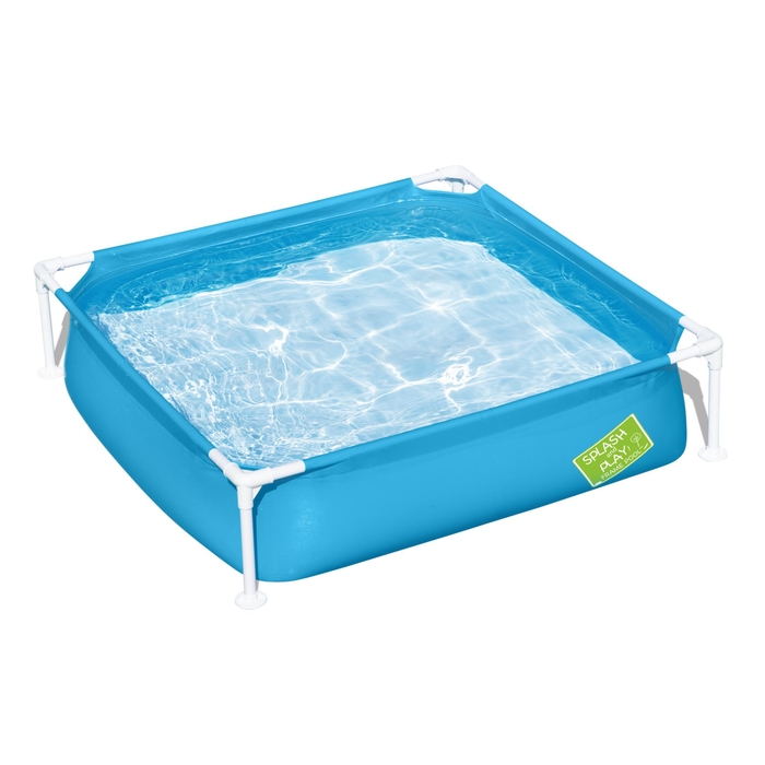 Piscina copii, cu cadru metalic, Bestway , patrata, 122 x 122 x 30.5 cm [2]
