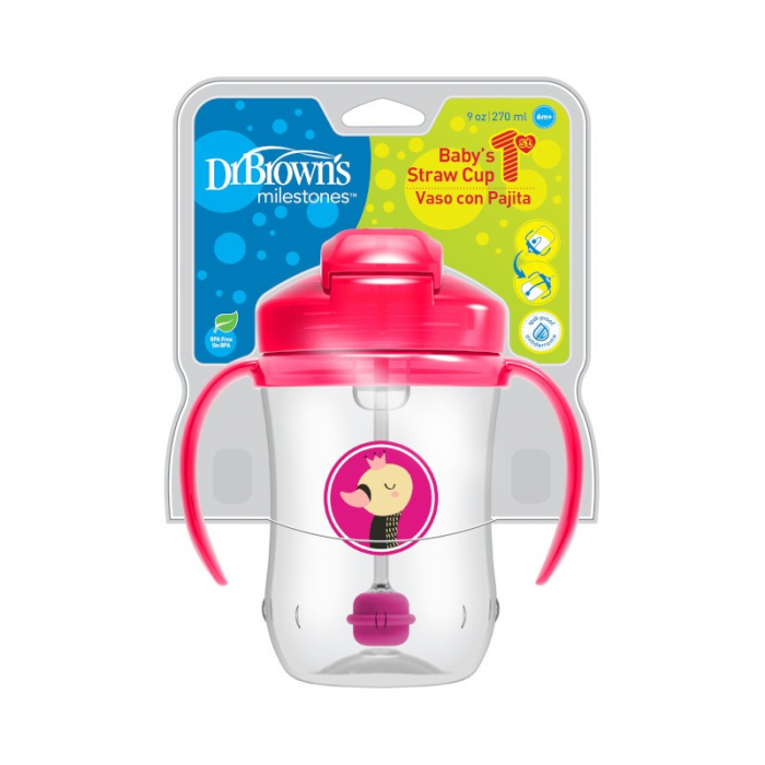 Prima canita cu pai a bebelusului 270 ml. 6 luni+ [2]
