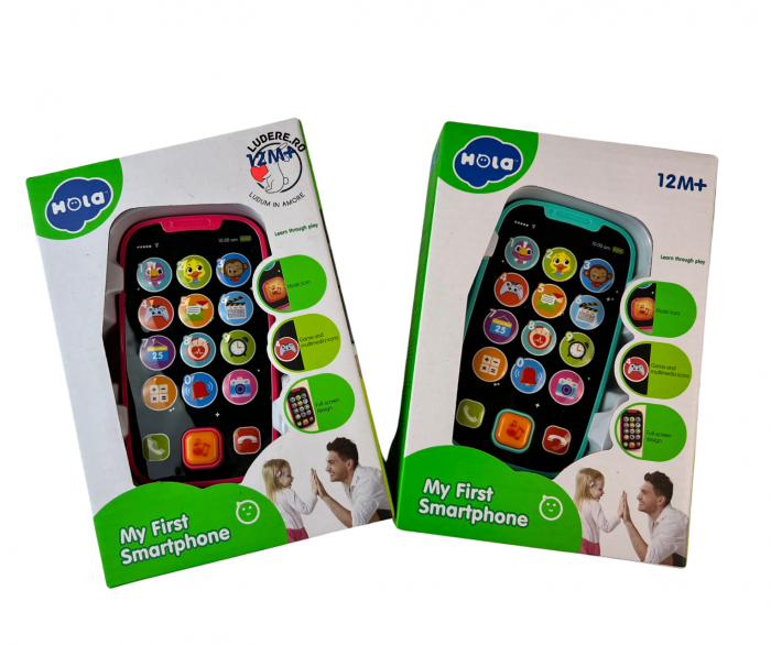 Primul meu telefon Smart roz cu muzica si lumini bebe [5]