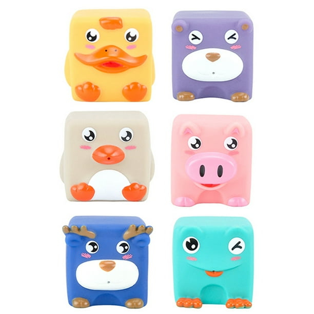 Set 6 Cuburi moi pentru bebelusi cu animale Soft Blocks [4]