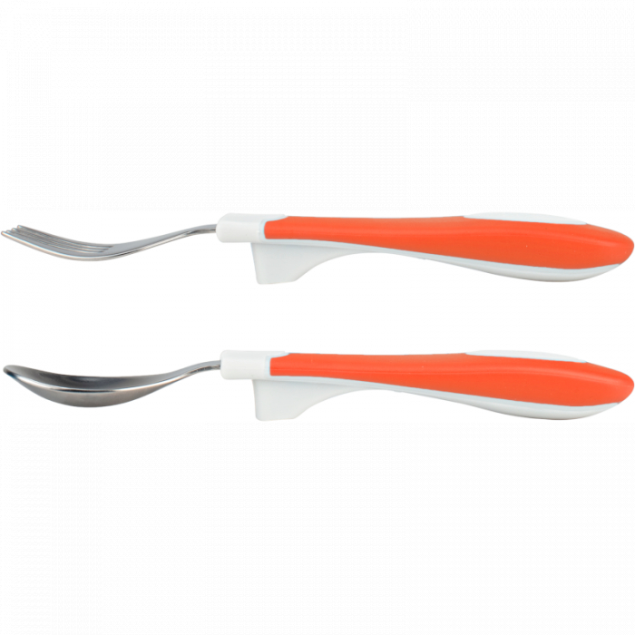 Set lingura si furculita Soft-Grip,rosu 12 luni+ [2]