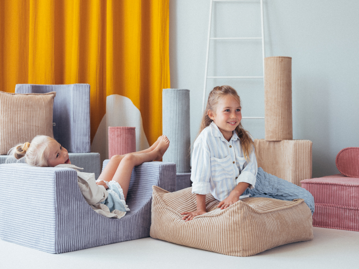 Taburet Beanbag Square Ottoman Brown Sugar [2]