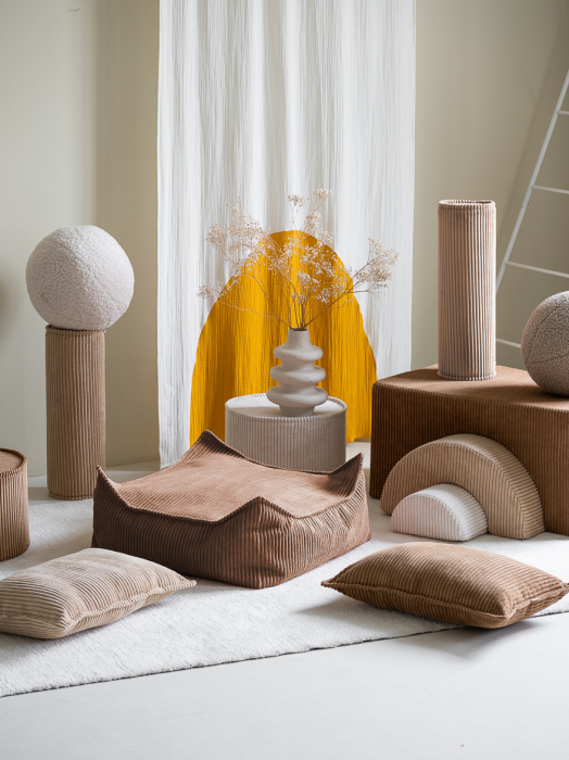 Taburet Beanbag Square Ottoman Toffee [3]