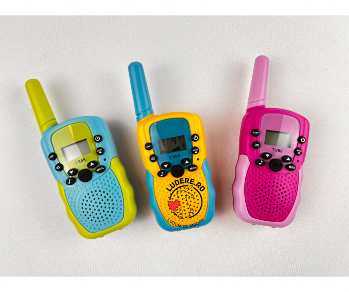 Set 3 statii Walkie Talkie pentru copii, Antena si Lanterna, Raza de Actiune de pana 3 km [2]