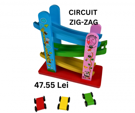 Centre activitati - Circuit Zig Zag Gravitational din Lemn