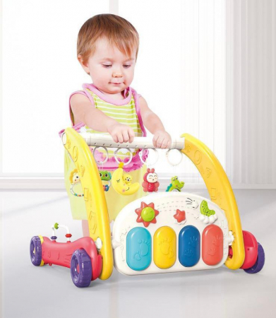 Antemergator interactiv si salteluta cu pian Multistage Walker 2 in 1 [6]