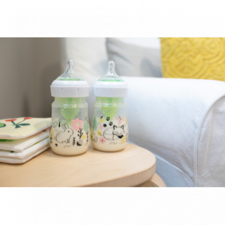 Biberon cu Gat Larg PP,150 ml. "Options Plus" design fetite (BPA free) (2 pack) [1]