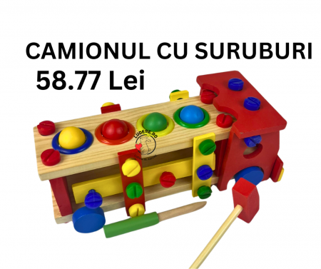 Centre activitati - Camionul cu bile si suruburi set de constructie