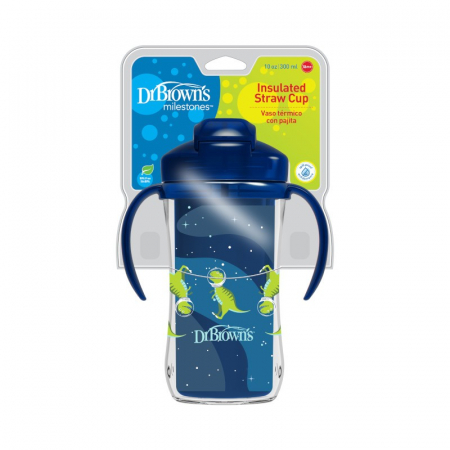 Cani Farfurii Tacamuri - Canita cu pai si izolatie 300 ml., 12 luni+