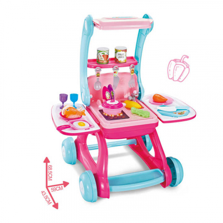 Centre activitati - Carucior transformabil  si set bucatarie 2 in 1